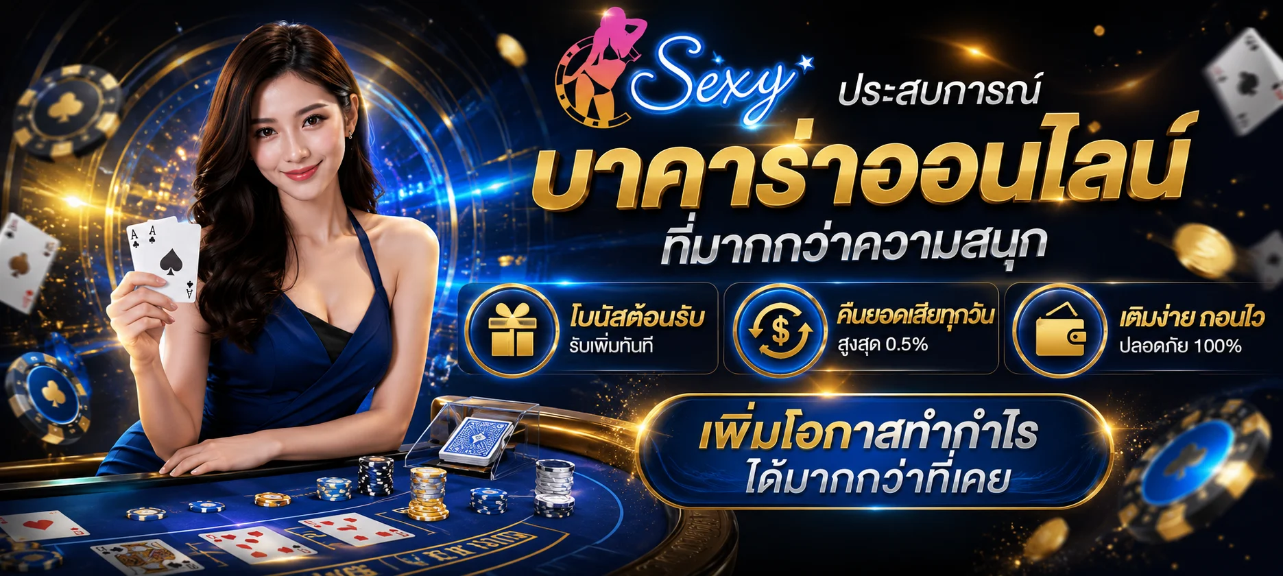 โต๊ะบาคาร่าสดและรูเล็ตในคาสิโนออนไลน์ AMBFUN88